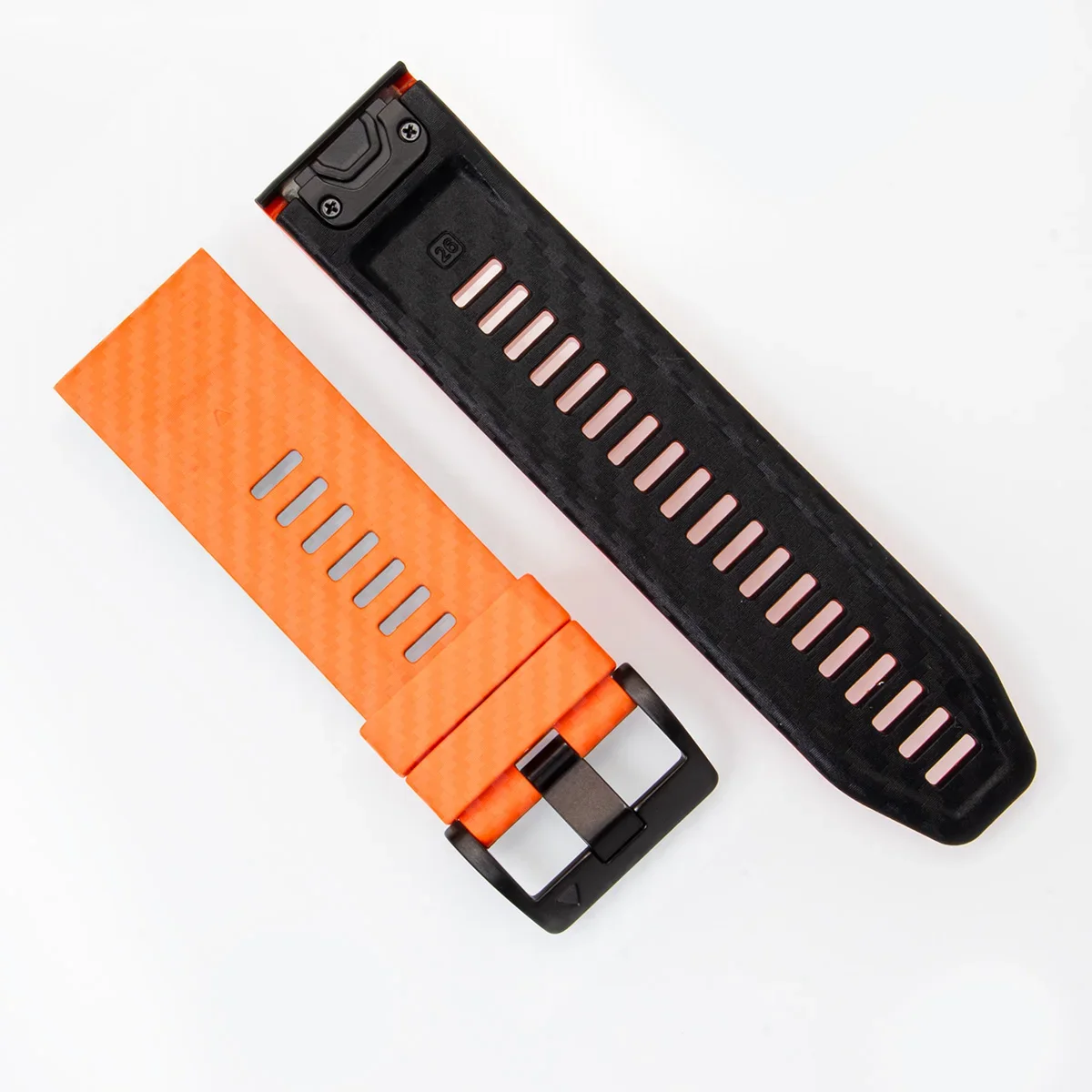 Carbon Fiber Silicone Quick Release Watch Band Replacement Strap
