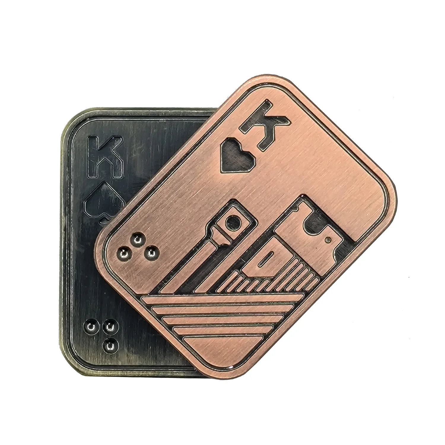 AA KK Metal Poker Push Card Toys Novelt Fidget Toys Spinning Top Decompression Toy Office Stress Relief Toy Gift Sensory Fidget Toy Anti Stress Toy Fidget Toy Finger Sensory Toy