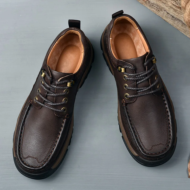 أحذية رجال الأعمال الرسمية الجديدة غير الرسمية - طبقة علوية من الجلد ناعمة ومريحة داخلية مع نعل مبطن وأحذية مداس غير قابلة للانزلاق