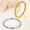 CARLIDANA High End 18K Plain Gold Plated Simple Design Dainty Rings Stainless Steel Trendy Simple Gold Plated Jewelry for Women 1