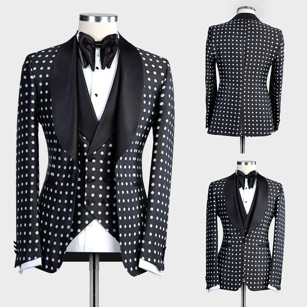 Men Suit Set 2 Pieces Jacket and Vest Blazer Wedding Party Singer Groom Costume Homme