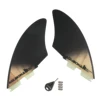 Twin Keel Fins (2 Fins) - Twin Tab or Single Tab Sizes, with Fin Screws and Fin Key - Fins for Fish Surf Boards 5