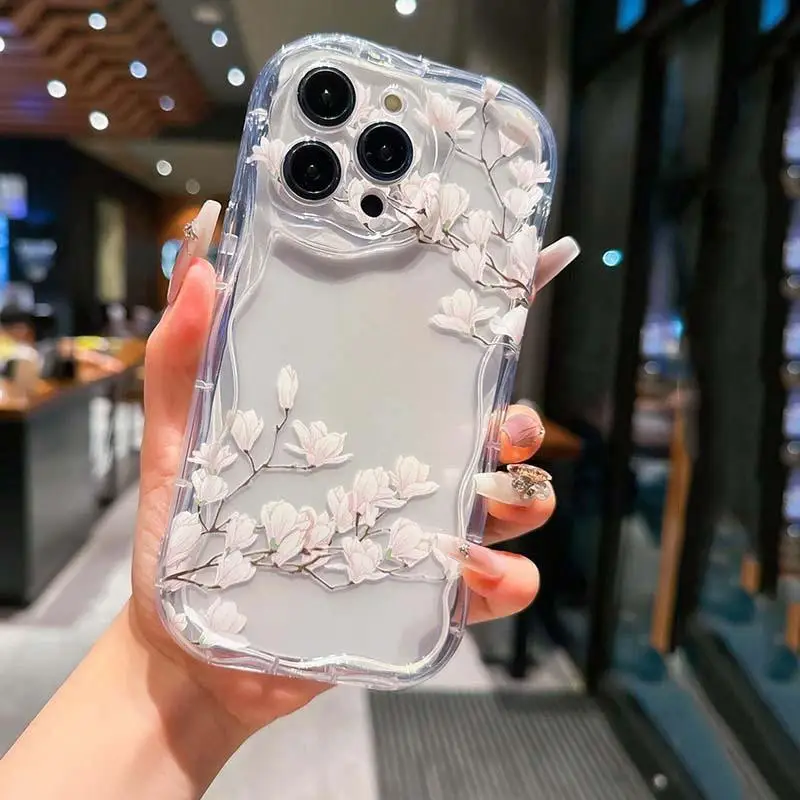 Floral Heart Design Phone Case - Elegant & Stylish Protection
