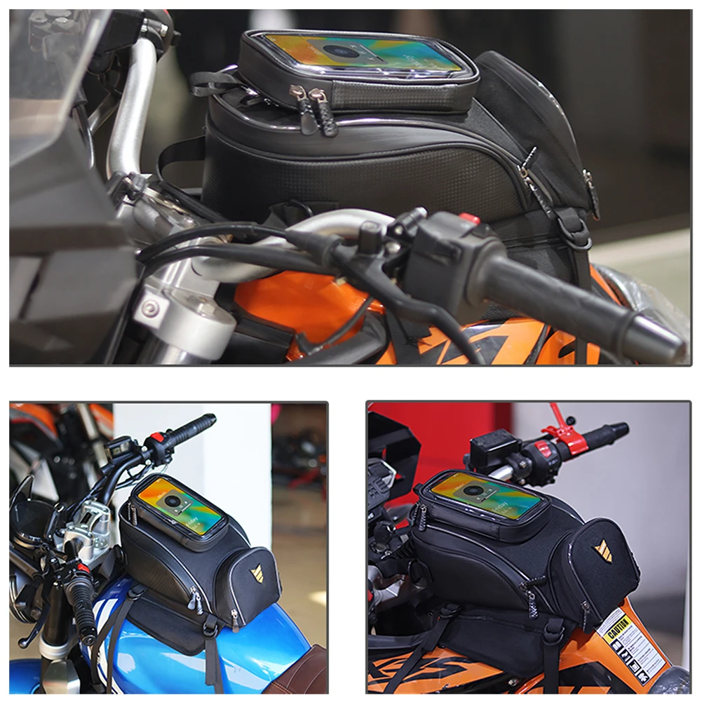 Universal Motorcycle Tank Bags Luggage Cell Phone Navigation Support GPS Side Bag Leg Waterproof Saddle Bag