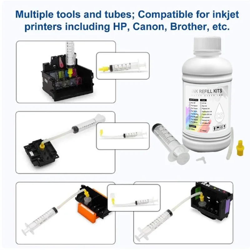 Inkjet Printer Cleaning Kit 100ML Cleaning Solution For Epson HP Canon Brother