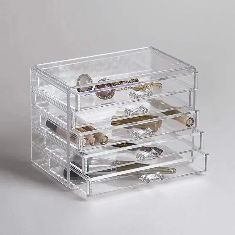 Description Picture 3 of itemClear Acrylic Multi-layer Drawer Storage Box Cosmetics Makeup Organizer Beauty Tools Jewelry Mask Box Desktop Decoration