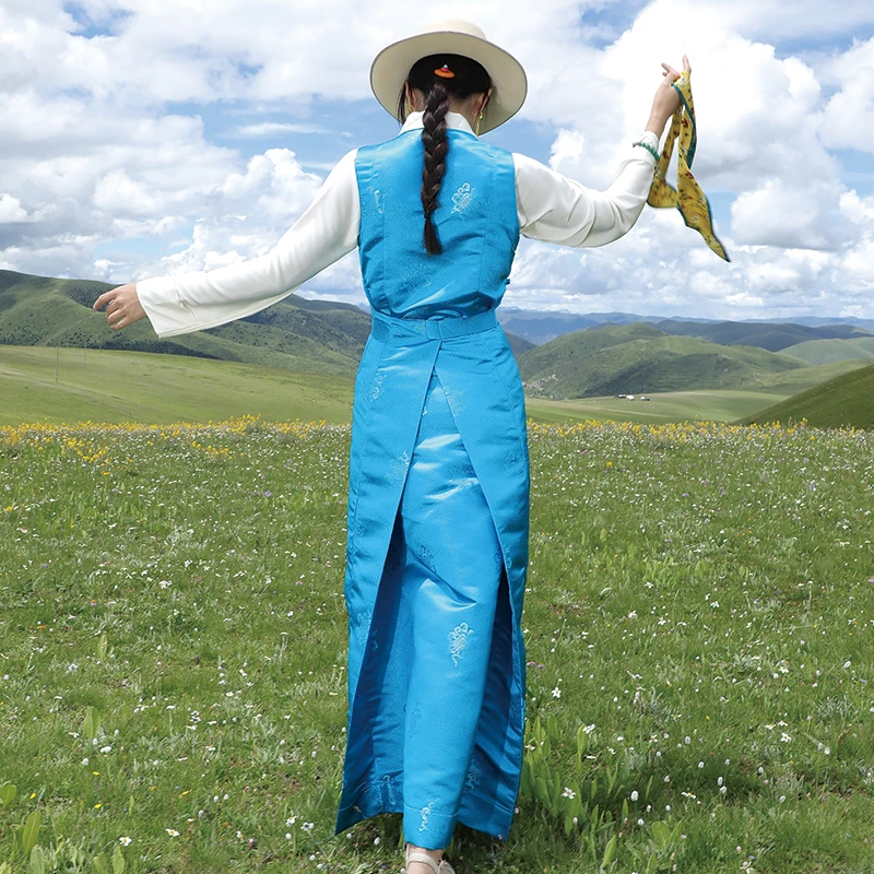 New Tibetan Clothing Two-Piece Shirt Dress Tibet Trip Shoot Performance