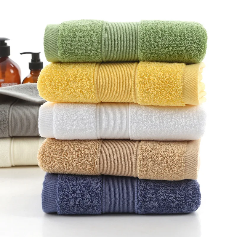

Cotton thickened and enlarged plain towel foreign trade soft towel supermarket gift face towel can be processed