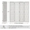 Folding Room Divider, 66.9 Inch Wood Carved Privacy Screens, Free Assembled Freestanding Simple Decorative Partition 6