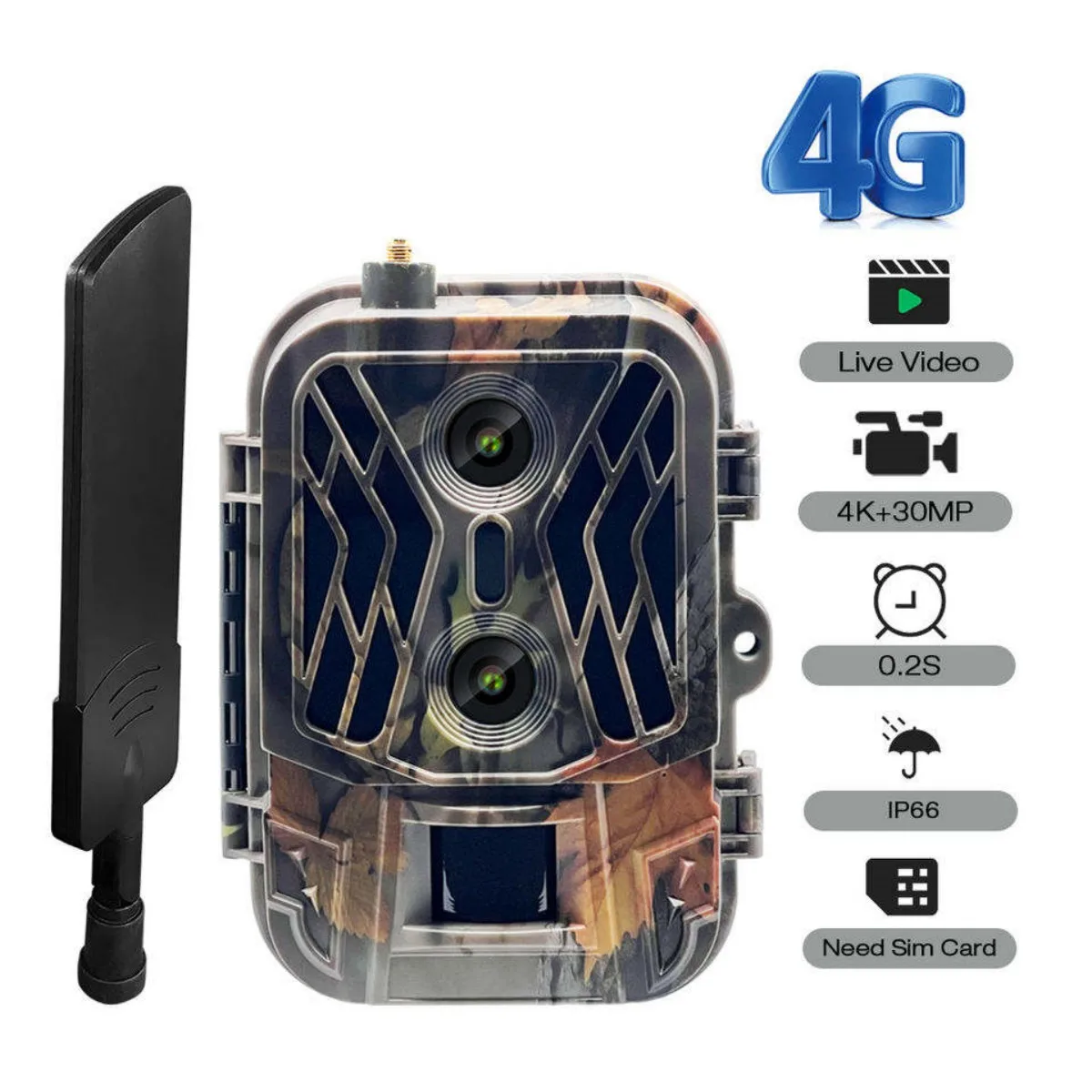 4G 36MP Suntek Wild HC950PRO-Li Wildlife Trail Camera, Photo Traps with Dual Lens, 8000mAh Li-Battery, Live View for Hunting,