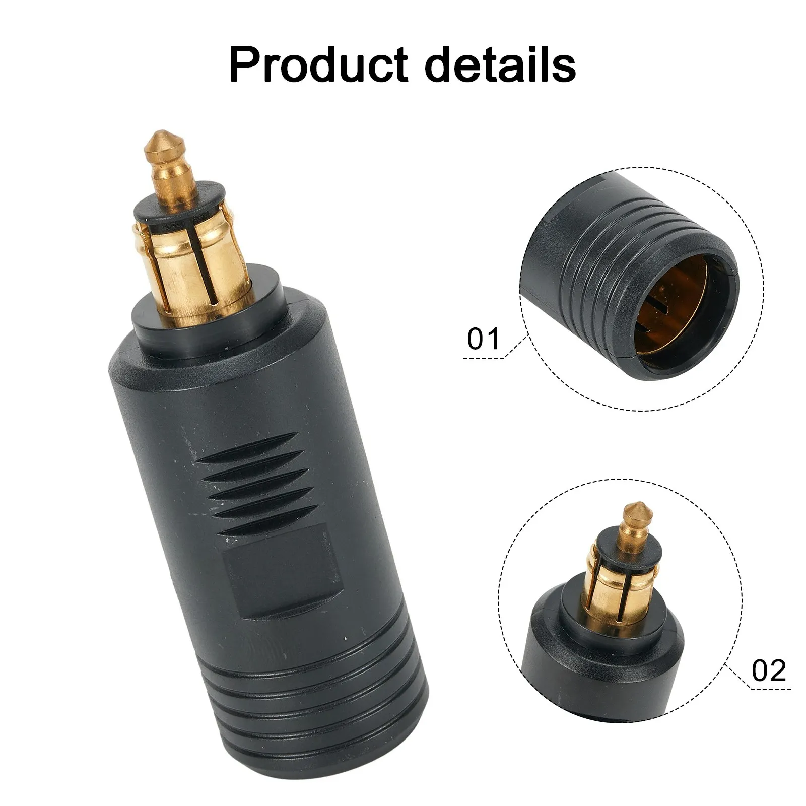 

Cigarett Lighter Adapter Car Audio EU PLUG For Motorcycle 120W 20A 1pcs 2.48x1.06in ABS/copper Black DIN Socket