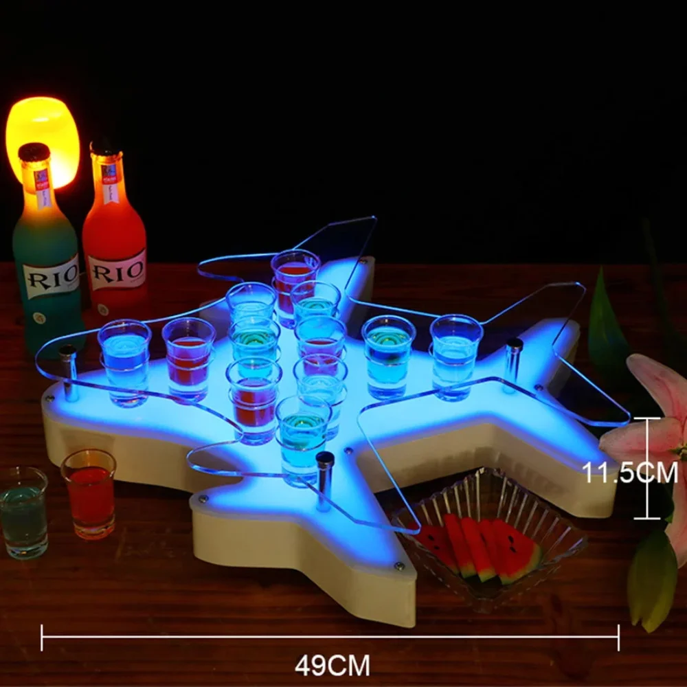 Rechargeable Airplane Shape Led Cocktail Glass Holder Shot Glass Wine Rack For Nightclub Bar Ktv Wedding Party Decoration