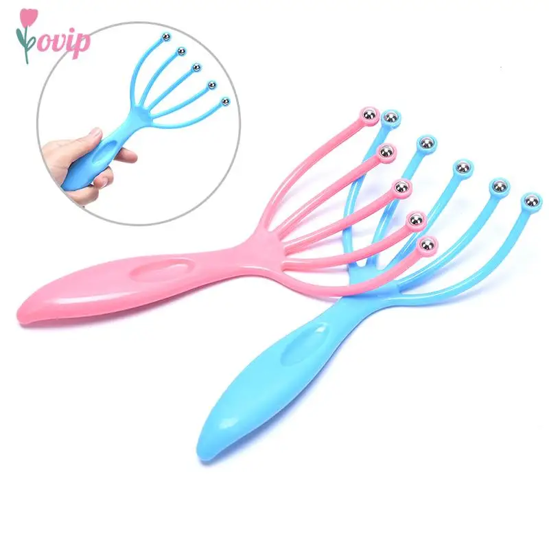 

1Pcs Five Finger Head Massager Steel Ball Head Massage Relaxation Massager Hair Held SPA Scalp Neck Stress Relief Reduce Stress