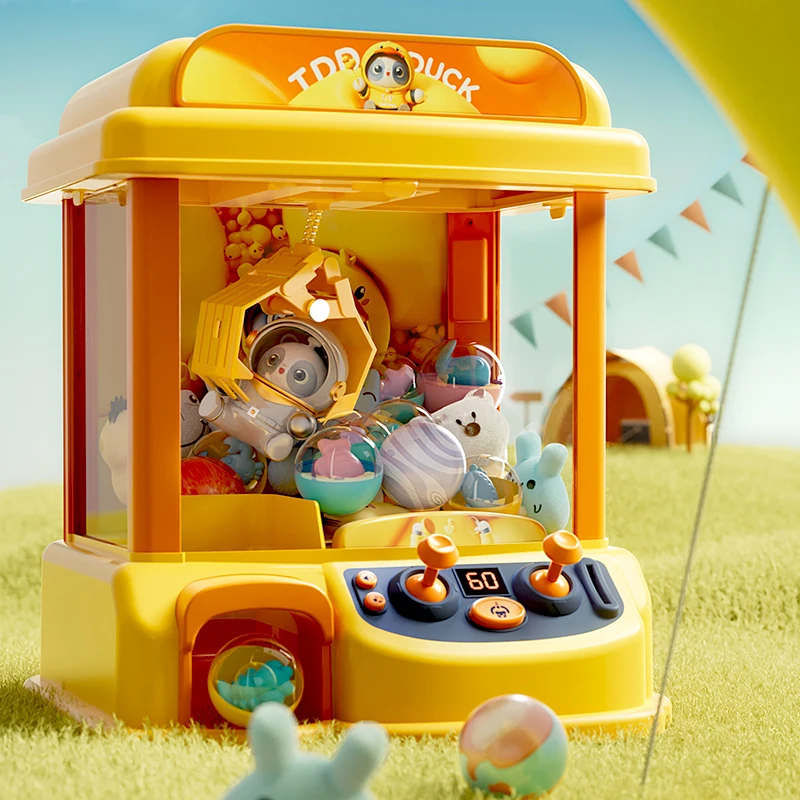 Doll Claw Machine Duck Doll Machine Kids Coin Operated Play Game Clip Doll Toys Large Claw Catch Toy Crane Machines Kids Gifts 2