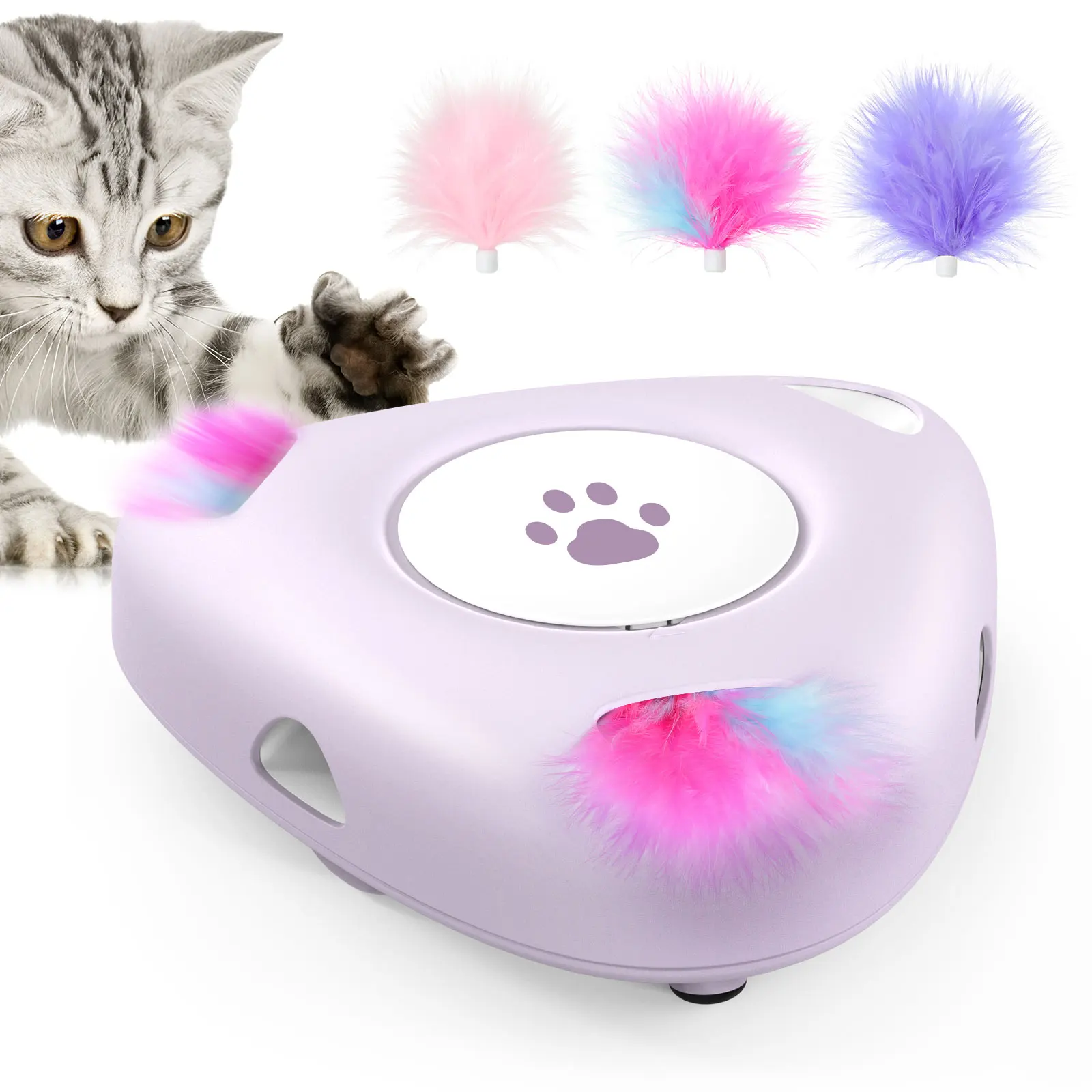 

Pawaboo умные игрушки для кошек, автоматическая игрушка для упражнений для кошек, тренировочная самодвижущаяся игрушка для котят, аксессуары д...