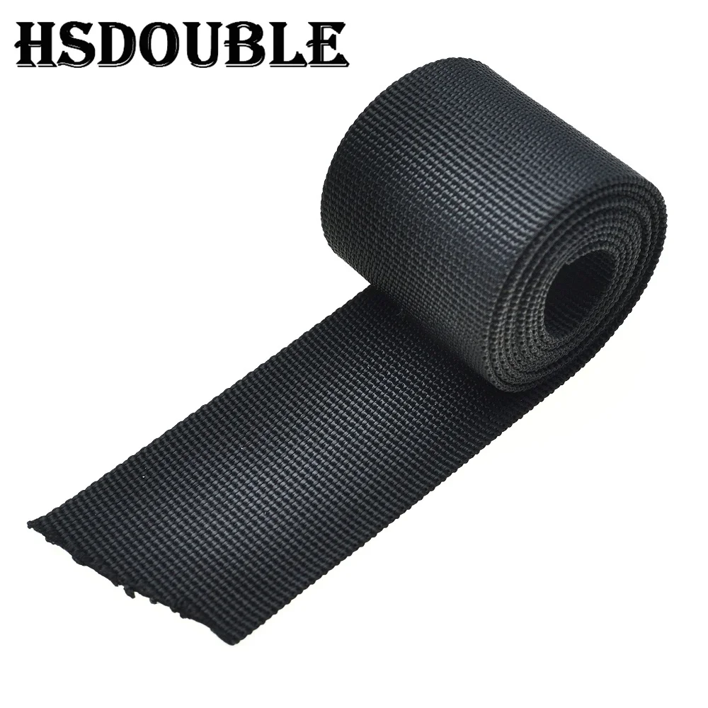 Webbing Ribbon Nylon Webbing Nylon Webbing Tape 1 Yard Nylon Ribbon Safety Belt Computer jacquard Ribbon Outdoor Backpack Bag Parts Black