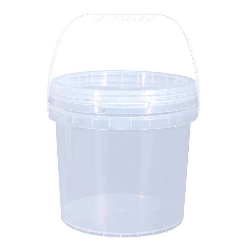 4L Round Empty Plastic Bucket with Handle and Lid High Quality Food Grade Packing Container Leakproof PP Bucket 1Pcs storage box
