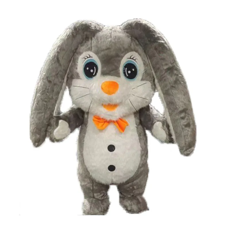 Inflatable Plush Rabbit Adult Full Body Inflatable Plush Grey Rabbit Costume – Perfect for ...