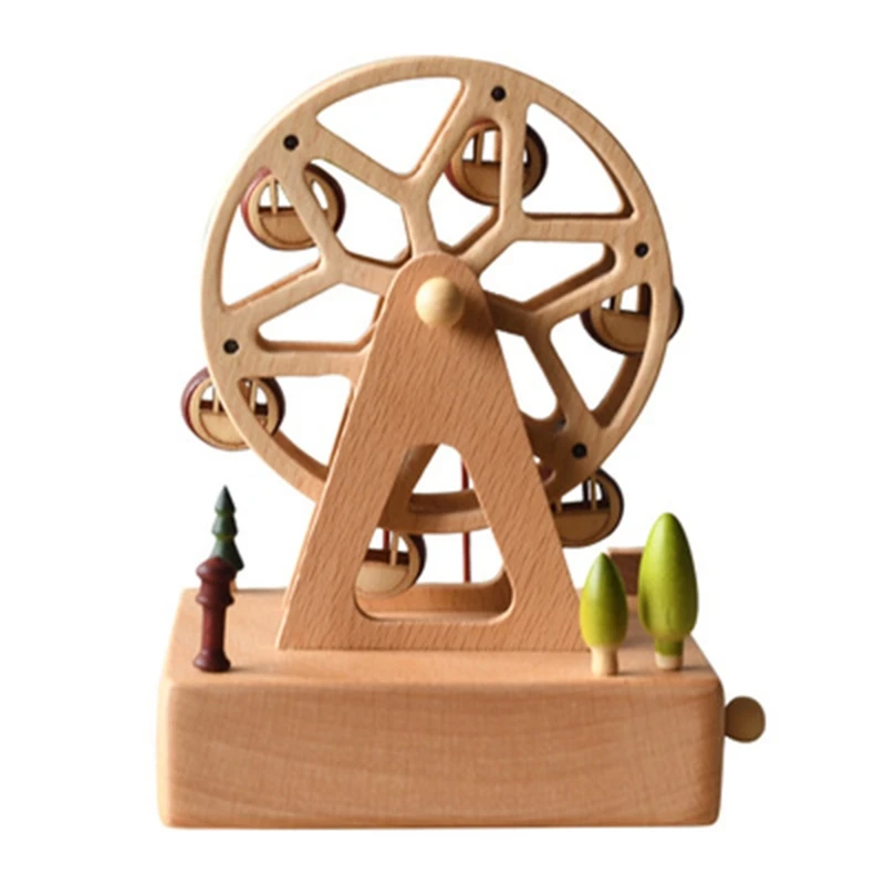 

Romantic Wooden Music Box Handcraft Collection Musical Home Decorations Gifts