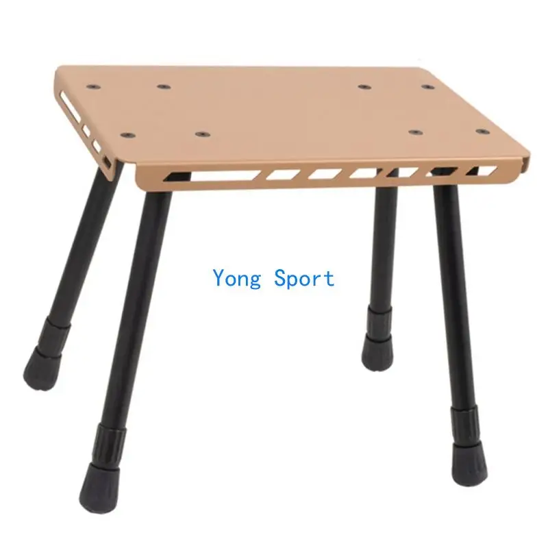 CNDY 2 in 1 Camping Table Outdoor Stool Aluminum Alloys Folding Table Practical for Camping Picnics Fishing BBQ