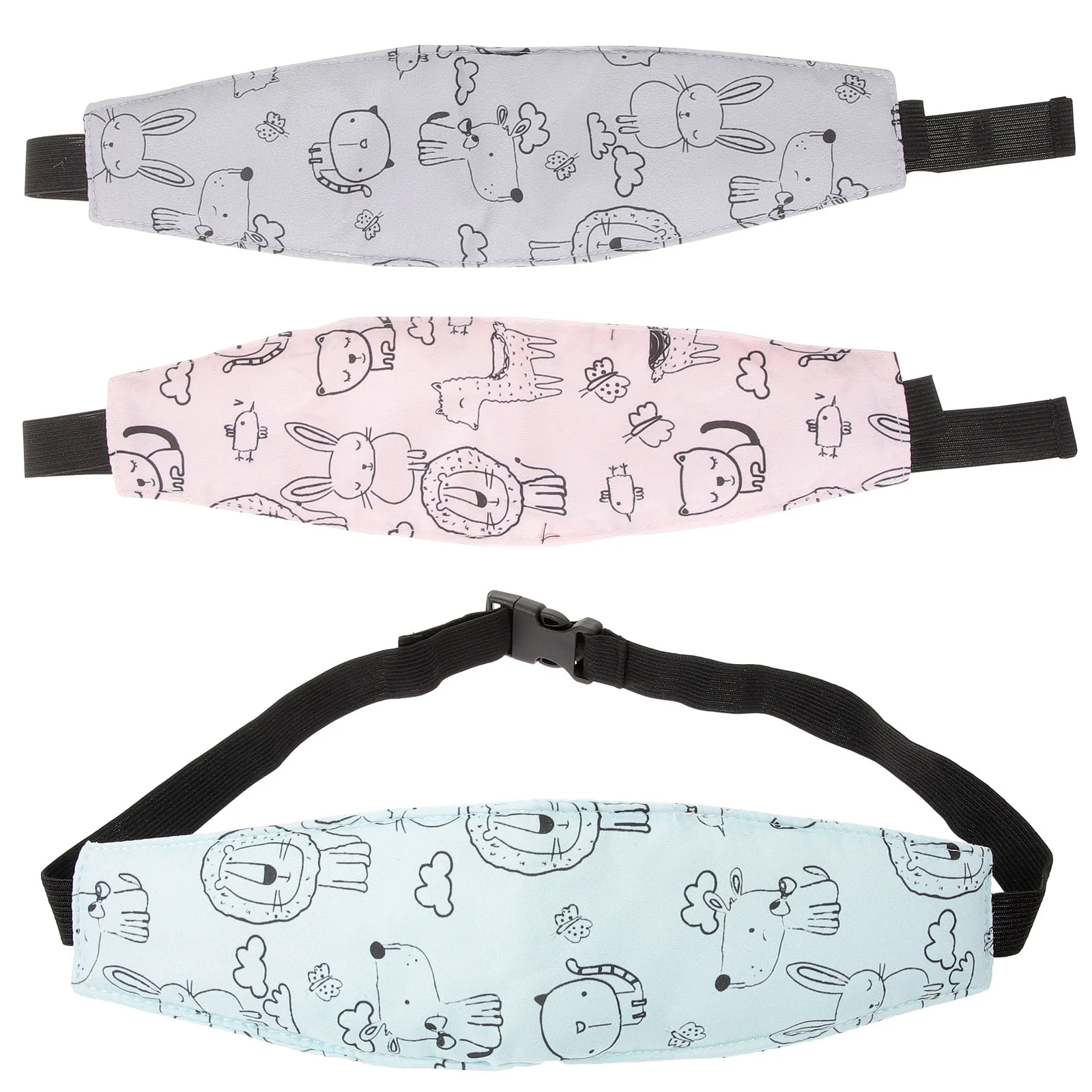 Baby Stroller Safety Seat Strap Infant Trolley Head Band Headrest Sleeping Mask Toddler Car Child