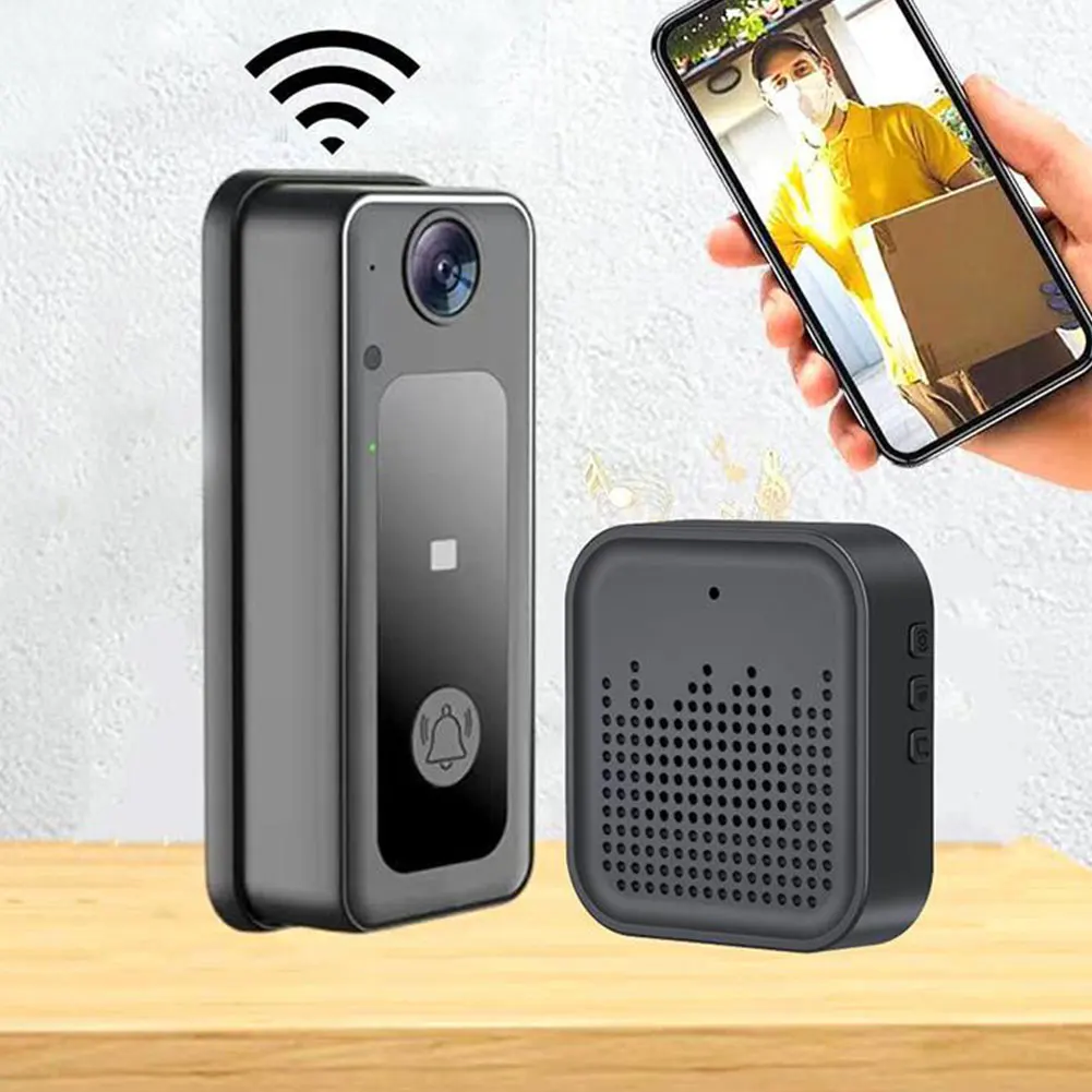 Wireless Camera Doorbell LED Night Vision Smart Video Doorbell Mini Doorbell Cloud Storage Battery Powered Home Security Camera