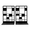 Book Ends Universal Metal Bookends For Shelves Heavy Duty Metal Non-Skid Bookend Supports Book Shelf Holder 1