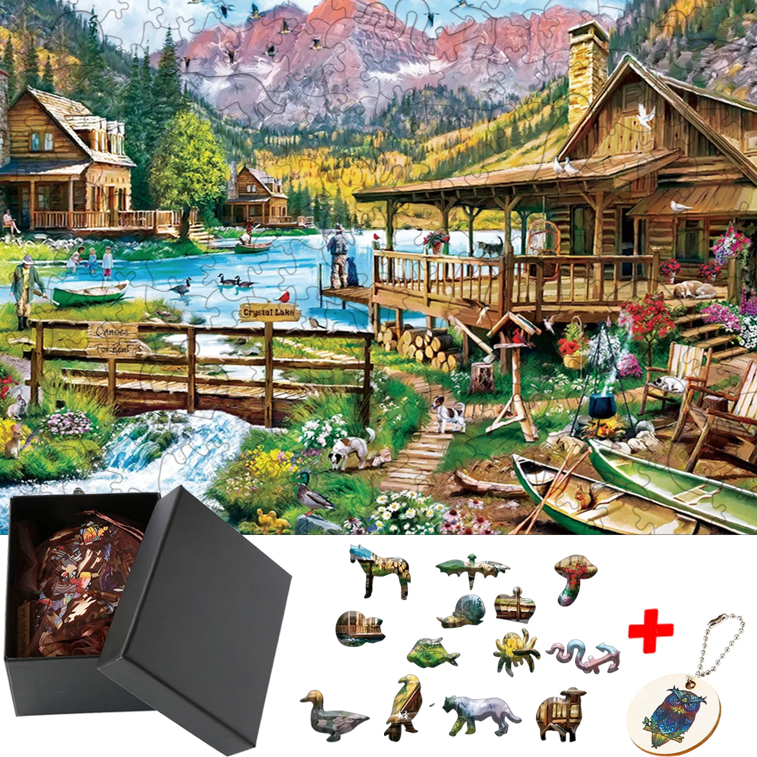 

Montessori Puzzle Animals Wood Games for Children Game Boy Jigsaw Wooden Puzzle Adults Intelligence Puzzles Building Blocks Diy
