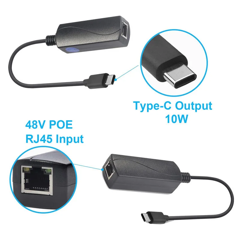 새로운 미니 PoE-USB C 어댑터 컨버터, PoE를 5V/2A 타입-C IEE..