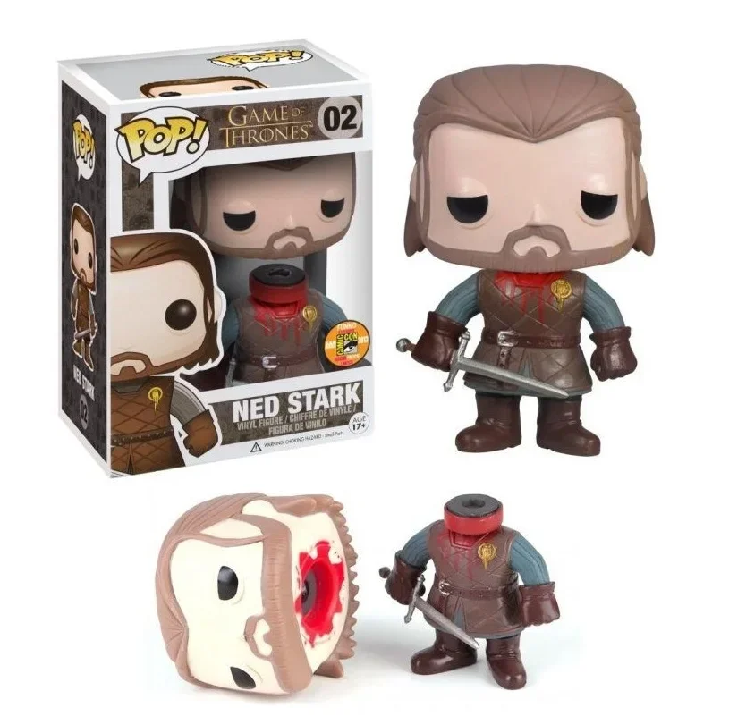 thumbnail image 4 of FUNKO POP TV Juego de tronos NED STARK 02# Daenerys Drogon 15# Rhaegal Night King Montado Caminante blanco 60# Figuras Modelo Juguetes, 4 of 5