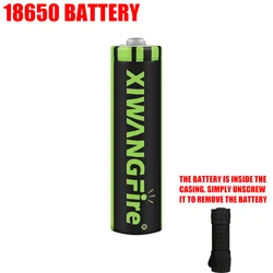Compact Rechargeable Waterproof LED Flashlight with Pen Clip (18650 Battery)