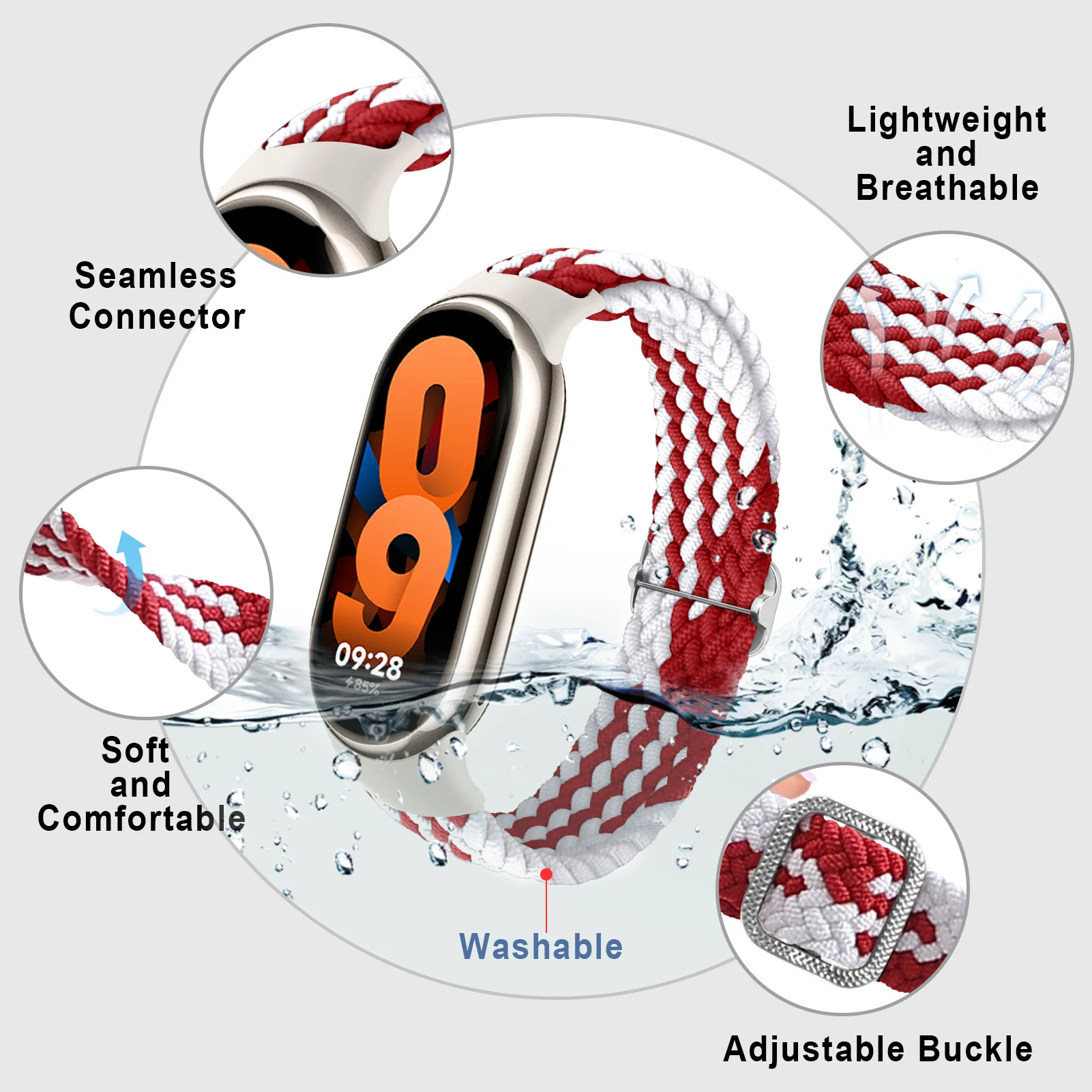 Elastic Nylon Braided Replacement Strap