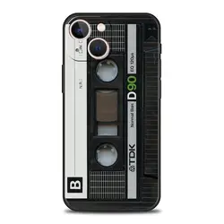 Vintage Cassette Tape Retro Style Luxury Silicone Black Phone Case - iPhone 12 (A1)