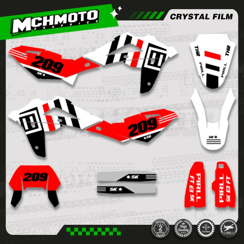 

MCHMFG Пользовательские графические наклейки Наборы наклеек для Husqvarna TE 250 2008 2009 2010 2011 2012 мотоциклетные наклейки