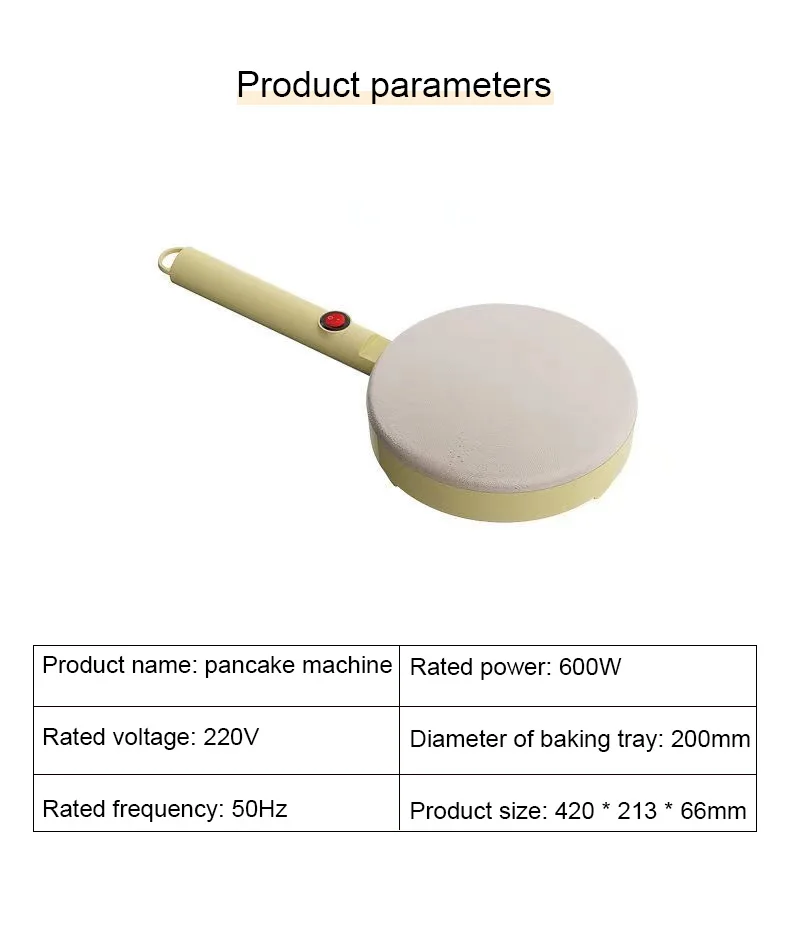 DMWD Electric Crepe Maker Chinese Food Spring Rolls Machine Non-Stick Griddle Baking Pan Cake Maker Pizza Pancake Machine 220V 6