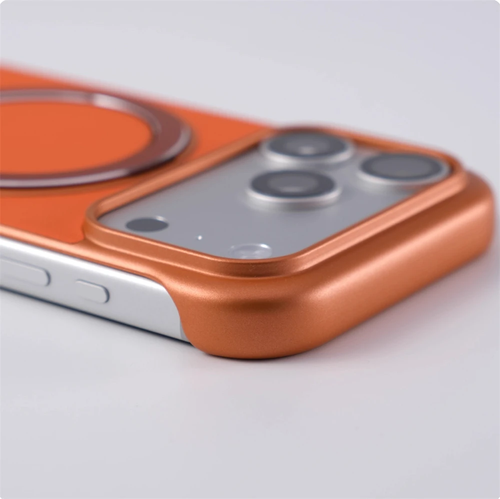 Sleek Magnetic Stand Phone Case with Wireless Charging Cover