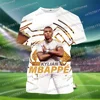 Latest Mbappé 3D Printed Fans Men's T-shirt Short Sleeve Daily Fashion Casual Commemorative T-shirt Top 1