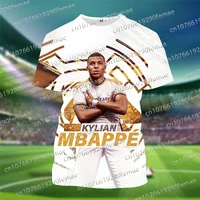 Latest Mbappé 3D Printed Fans Men's T-shirt Short Sleeve Daily Fashion Casual Commemorative T-shirt Top 1