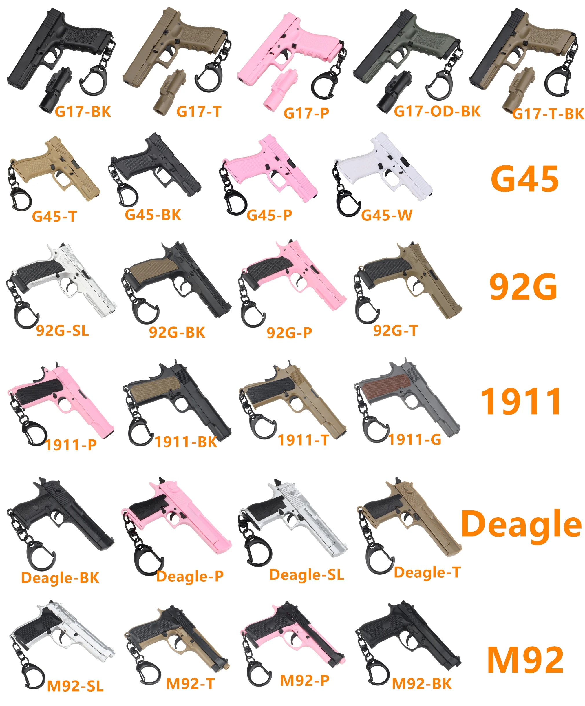 Outdoor Keychain Mini G45 / Shadow 2 / Deagle/ TTA Combat 1:4 Model