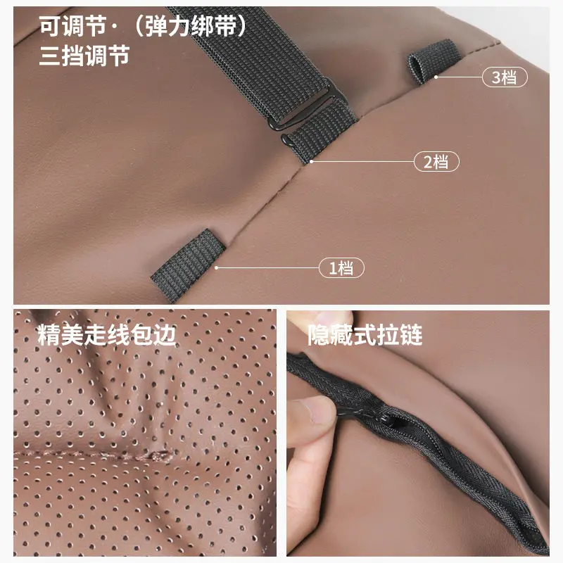 메모리폼 가죽 자동차 헤드레스트 목 지지대 등받이 통기성 펀칭 디자인 편안한 비즈니스 스타일 차량용