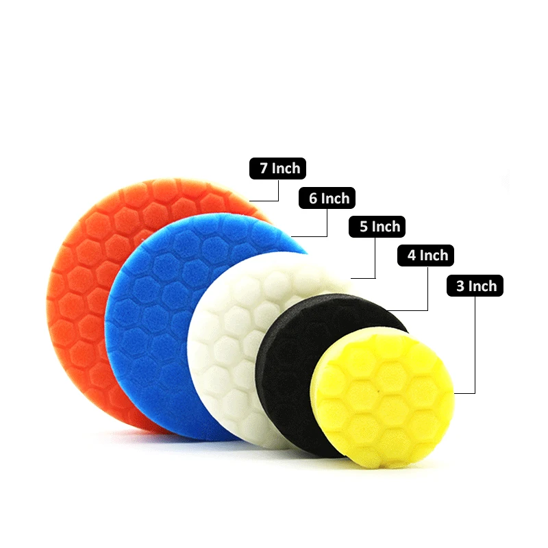 Car Polishing Pad 5 Pack 3/4/5/6/7 Inch Compound ing Polishing Pads Cutting Sponge Pads Kit for Car er Polisher Compounding and Waxing
