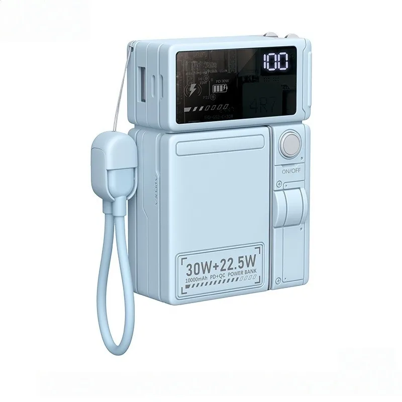 30W 20000mAh 3C 무선 고속 충전 보조배터리 (내장 랜야드 케이블 포함, 아이폰 17 호환)