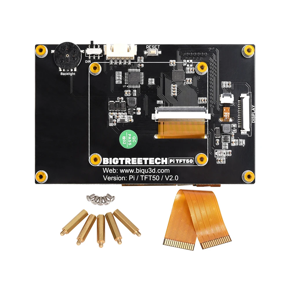 Bigtreetech-visor Lcd Octoprint para Impressora 3d Pitft50 Tela de Toque V2.0 Dsi Raspberry pi 3b Mais 2b Btt Octopus - Imagem 4