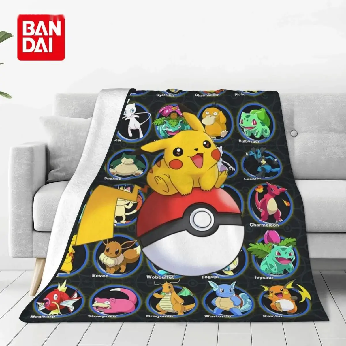 

Bandai Pokemon Blankets on Bed Sofa Air Condition Sleeping Cover Bedding 3D Pikachu Throw Blanket Bedsheet For Kids