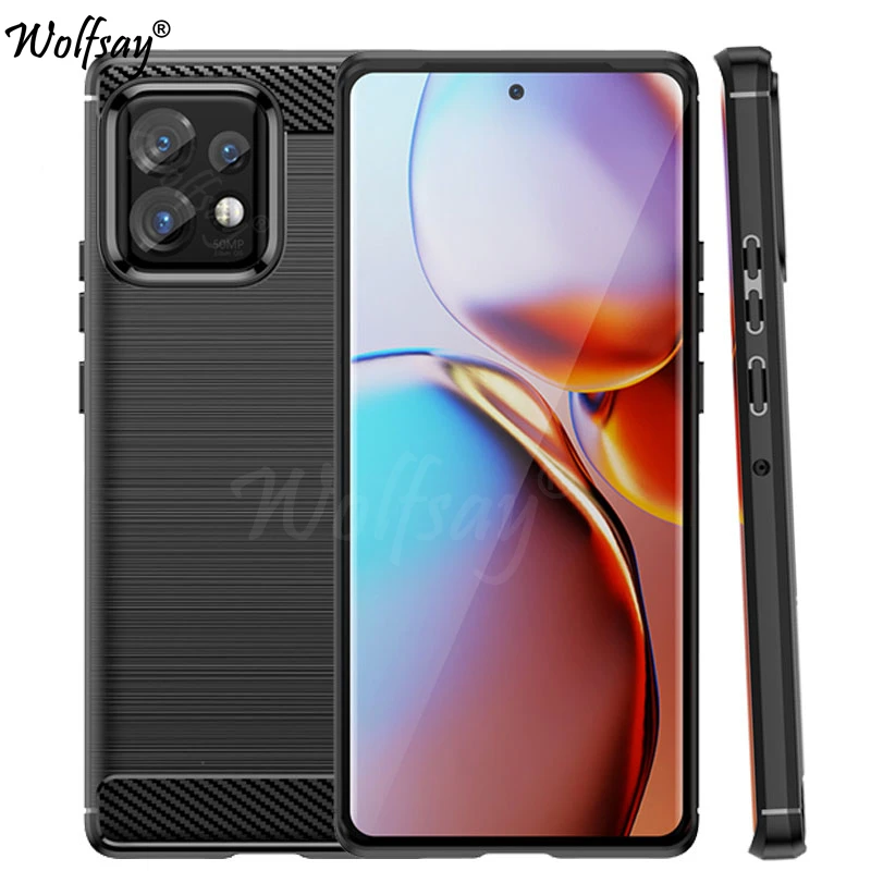 Sleek Silicone Carbon Fiber Back Cover
