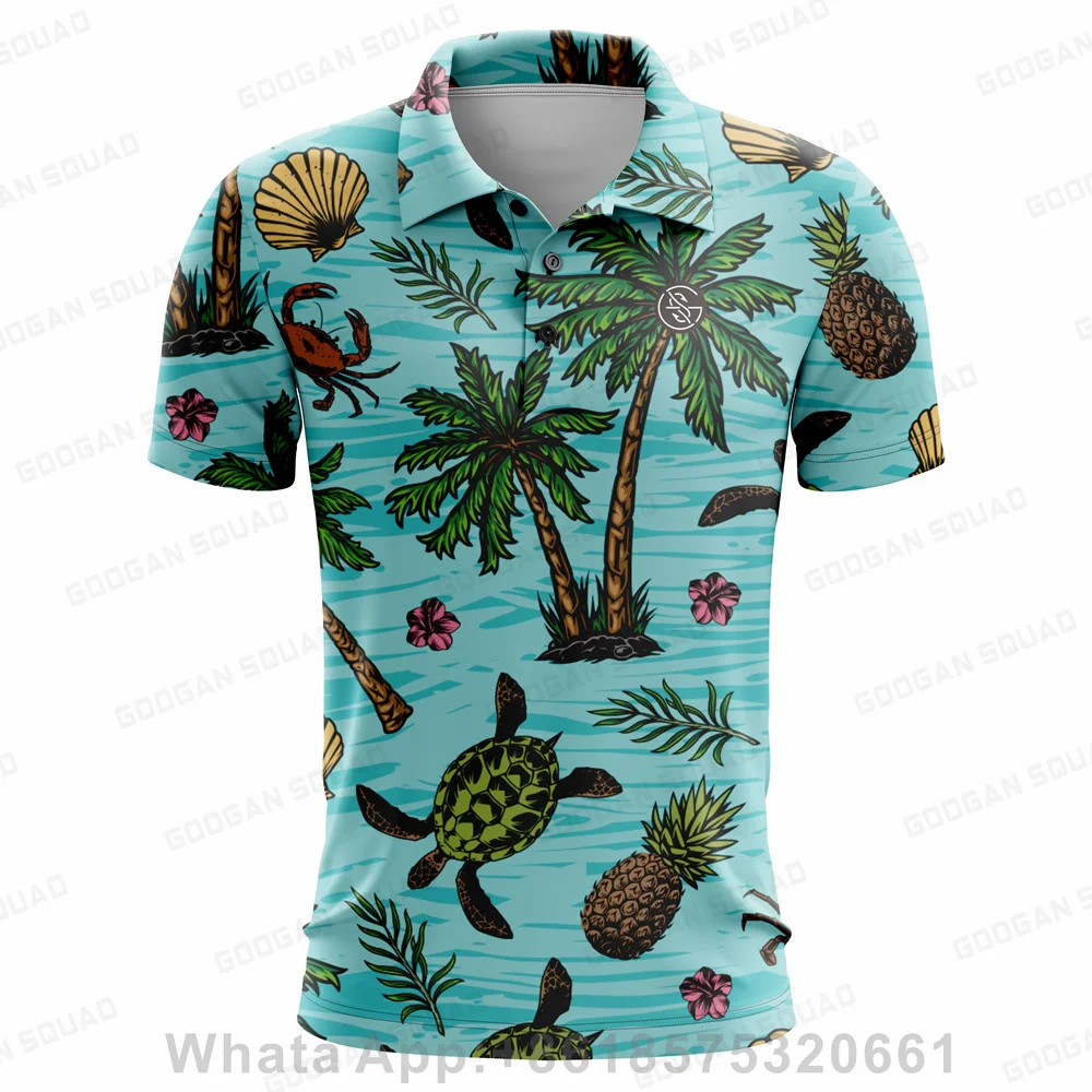 Men's Summer Golf Shirt Short Sleeves Fast Dry Breathable Casual Shirt Wild Shirt Popsicle Top Polo Assn