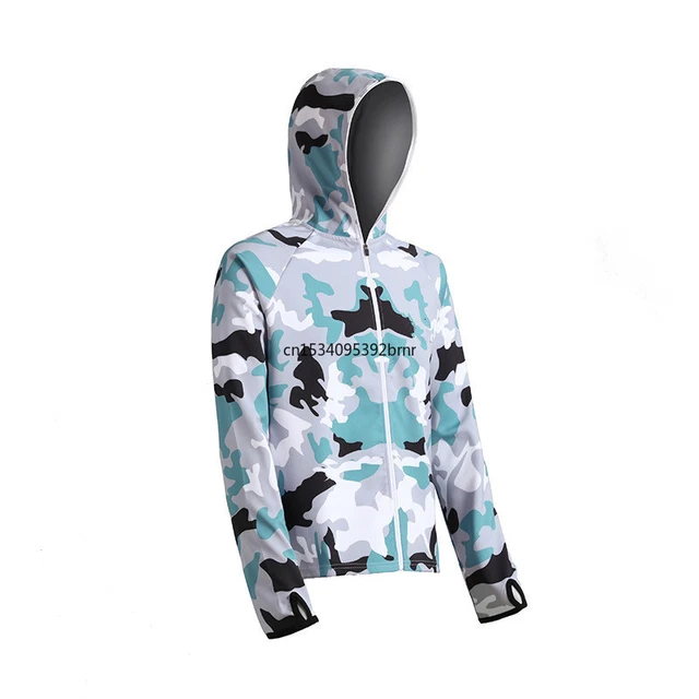 2023 Men's Fishing Hoodie Long Sleeve UV Resistant Quick Dry