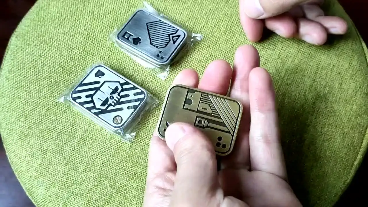 Tarjeta De Empuje Metálica Deslizante Magnética – Fidget Slider De 3 Capas Para Aliviar El Estrés
