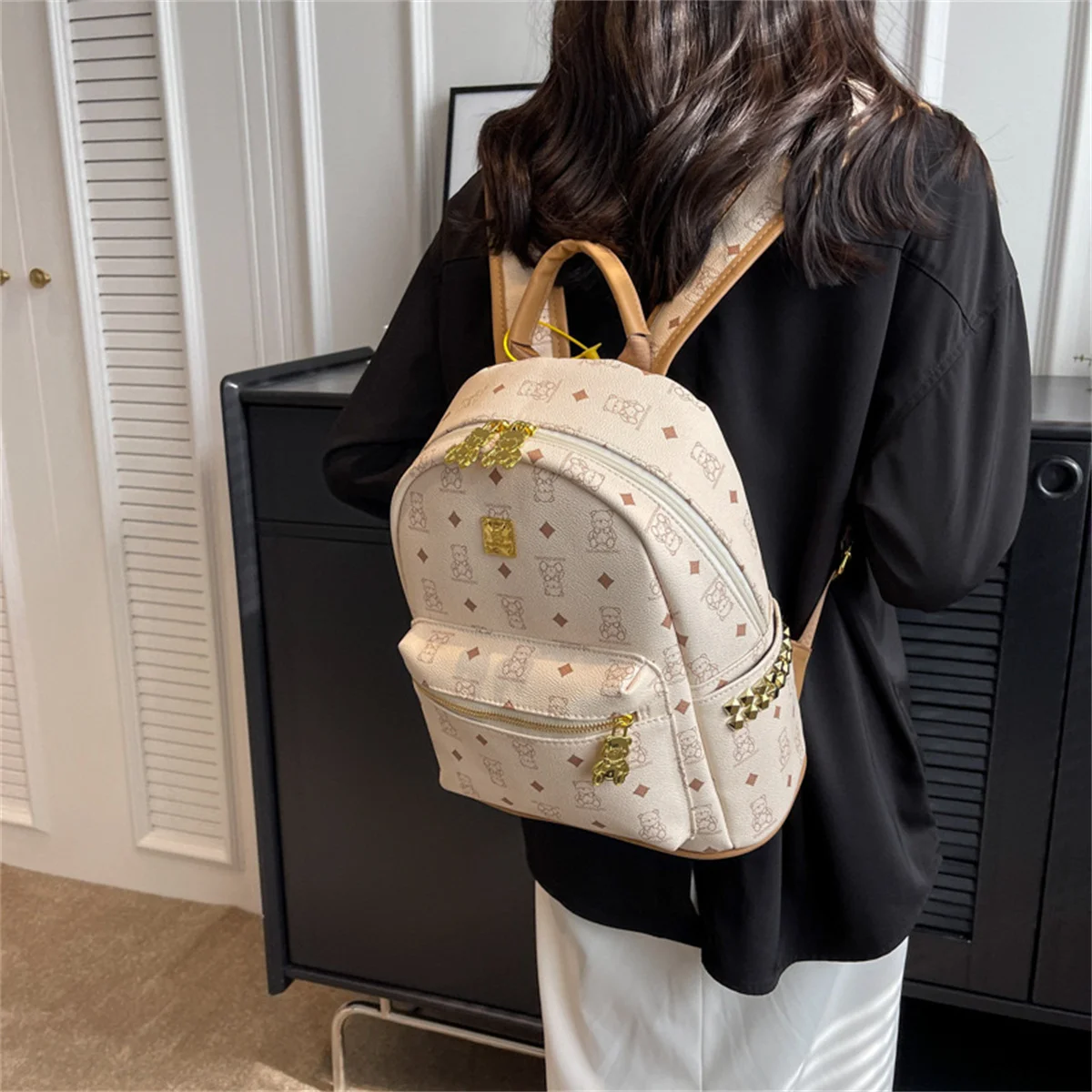 

Luxury Backpack Fashion School Bag Shoulder Handbag Classic PU Leather Women Men Back Pack Canvas Sport Outdoor Travel Cумка