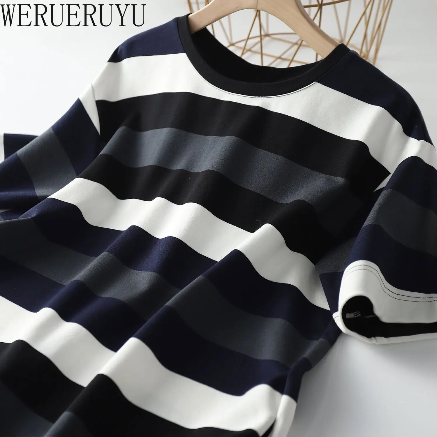Harajuku Mini Striped Dress Woman Clothing Casual Streetwear Fashion Summer Short Sleeve Loose Elegant Womens Short Dresses 2024 - Image 2